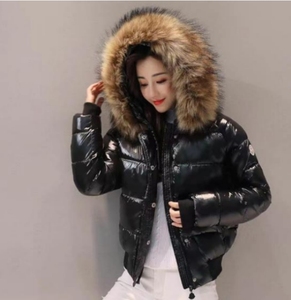 Chaqueta de Invierno de Piel para <span class=keywords><strong>Mujer</strong></span> Talla Grande <span class=keywords><strong>Abrigo</strong></span> Brillante de Invierno Parkas Cálidas de Plumón para <span class=keywords><strong>Mujer</strong></span> - Product Image 1