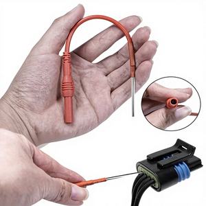 สายเคเบิลอะแดปเตอร์ตัวเมียแบบมีขั้วต่อทองแดงขนาด 1*0.2 มม. พร้อมปลั๊กเสียบ สายวัดมัลติมิเตอร์ สายทดสอบแบบตะขอ หุ้มฉนวน PFA และยาง - Product Image 1