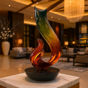 Jingyue ประติมากรรมเรซิ่นสมัยใหม่ที่กำหนดเองใน<span class=keywords><strong>รูป</strong></span>ทรงเรขาคณิตไล่ระดับสีเพื่อเพิ่มความหรูหราให้กับที่อยู่อาศัยและการตกแต่งภายในโรงแรม - Product Image 1