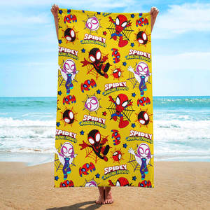 Cartoon Superhero <b>Beach</b> <b>Towel</b> Oversized Quick Dry Summer Travel Bath <b>Towels</b> Blankets Birthday Gift for Children - Product Image 2