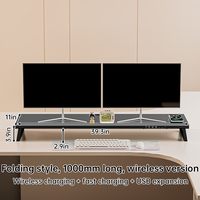 Nieuwe 1000 Opvouwbare Computer Monitor Stand 90 Graden Tilt Snel Opladen Draadloos Opladen Usb Interface Desktop Cleaning Master