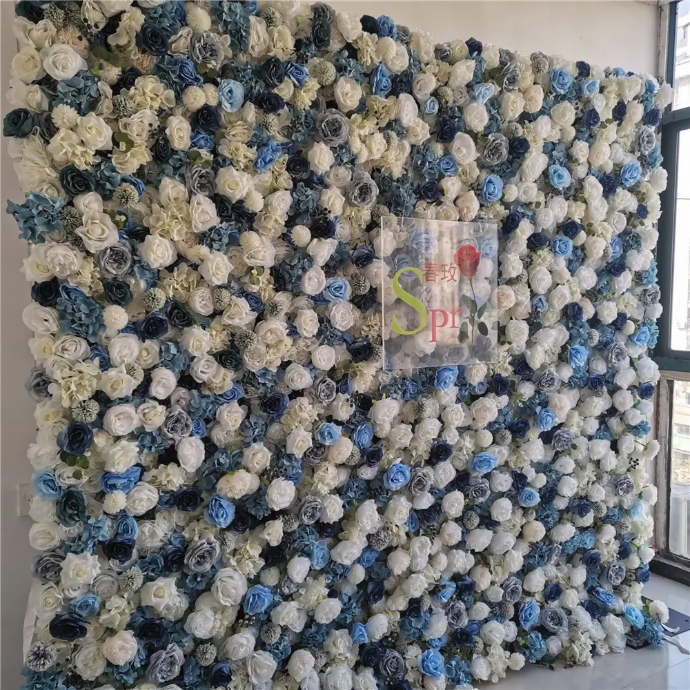 Flores artificiales de seda para decoración del hogar, ramo de rosas de peonías para pared, Fondo de boda