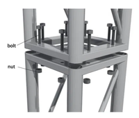 Certificado CE TUV Perno/tornillo Tomcat Truss 305x305mm Truss cuadrado de aluminio para concierto/evento