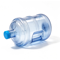 Produits les plus vendus en ligne, nouveau matériau, seau en plastique transparent de qualité alimentaire, réutilisable, durable, 5 gallons, avec distributeur d'eau