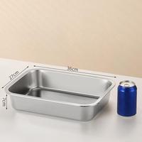 Liyunda FP3627 Multi-Size RVS 201 Zilver 36x27CM Rechthoekige Diepe Opberg- en Serveerschaal met Deksel, Keuken Gebruik, Guangdong