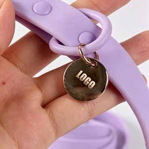 Wholesale Soft Pvc Waterproof Dog Buckle <b>Collar</b> <b>Leash</b> with Custom Logo Tag Luxury Fashion Adjustable Dog <b>Collar</b> Lead Set - Product Image 3