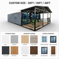 Maison conteneur extensible à installation rapide, norme australienne, 20 pieds, 40 pieds, maison préfabriquée avec terrasse, fabricant OEM certifié CE ISO9001