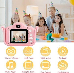 Appareil photo pour enfants X8S, lion de dessin animé, double objectif, 1080P, caméscope pour enfants, jouet adorable, appareil photo numérique pour enfants, selfie, cadeau de Noël, prix - Product Image 3