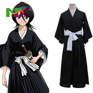 Shinigami / Bleach Rukiya Vêtements COS Vêtements <span class=keywords><strong>Kimono</strong></span> <span class=keywords><strong>japonais</strong></span> Costumes de filles Costume d'anime Bleach <span class=keywords><strong>Cosplay</strong></span> - Product Image 1