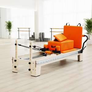 Cama Reformer Tmax Full Track con Núcleo de Madera Maciza de Arce, Máquina de Pilates para Entrenamiento en Interiores, Cama de Pilates Reformer para Yoga - Product Image 2