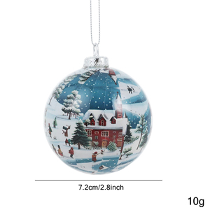 Boule de Noël en plastique incassable rouge et blanc, motif Père Noël et bonhomme de neige, pour décoration de sapin et de fête de Noël - Product Image 5