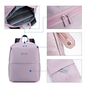 Kingsons Women's Casual <b>Backpack</b> <b>Large</b> Capacity Ultra Light Solid Color Everyday Use Shoulder Bag Pink Green Blue Champagne - Product Image 3