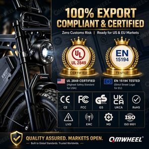 QMHEEL V20Limited 48V Electric City Bike Lithium <b>Battery</b> fat tire Ebike bici elettrica Italy EU Warehouse Wholesale - Product Image 3
