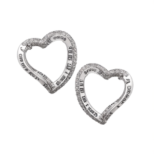 E3521 Orecchini con diamanti a taglio a cuore in oro bianco, gioielli romantici da donna per matrimonio, colore D naturale, gioielleria raffinata - Product Image 1
