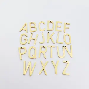 Delicate Goud Zilver Rose Gold Paraaf Hart Charme Ketting Alfabet Letter Hanger Initial Charms Voor Sieraden Maken Bulk