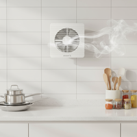 Ventilateur d'extraction de cuisine mini JINLING 4 pouces 12W de l'usine chinoise, haut débit d'air, silencieux 45dB, fixation sur fenêtre en verre, garantie 3 ans pour usage domestique