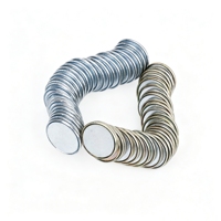 Kancing Bulat Kuat Tersembunyi dengan Jahitan PVC Magnet D20x2mm Magnet Neodymium Kancing Magnetik Tersembunyi
