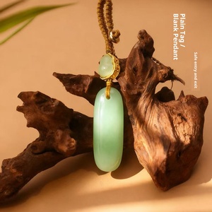Colgante de imitación '<span class=keywords><strong>Paz</strong></span> <span class=keywords><strong>y</strong></span> Serenidad' para llavero de coche, verde claro, sencillo, de alta gama, accesorio unisex para collar - Product Image 1
