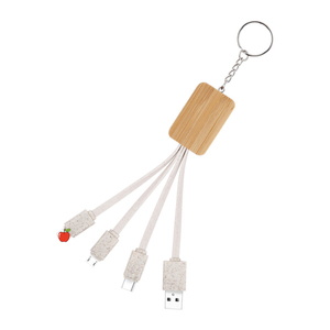 Biodegradable Wheatstraw Eco Friendly 3 en 1 Cable de cargador universal - Product Image 1