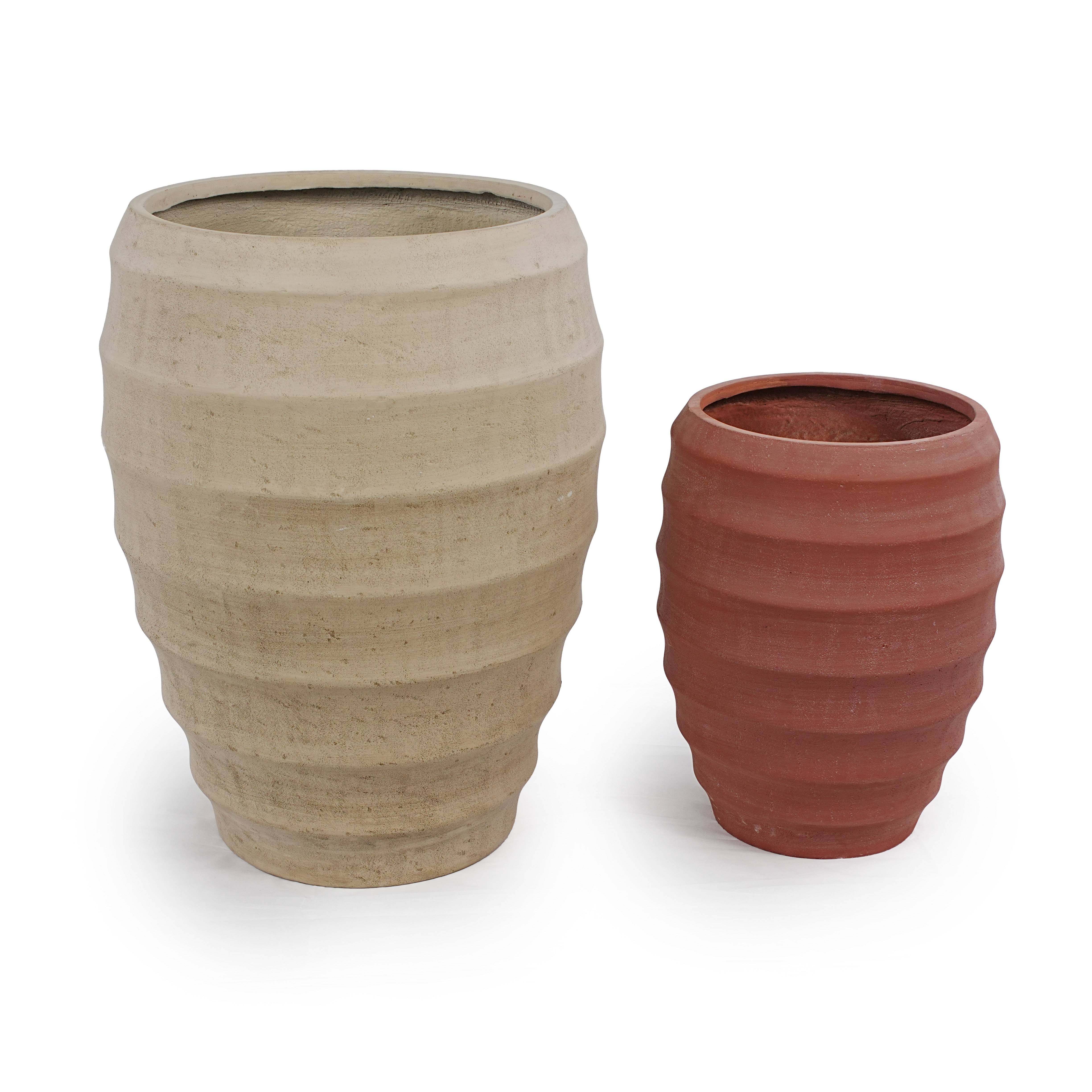 Ribbed Texture in Beige & Terracotta