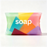 Emballage personnalisé pour savon artisanal, pochette à fermeture arrière en matériau composite, sac d'emballage pour savon en barre pour le corps et le bain