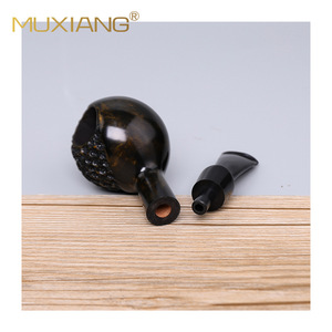 Muxiang Briarwood Pipe Bent Type Hand Carved Tobacco Pipe Custom Made - Product Image 5