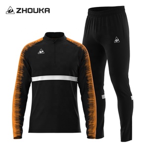 Conjunto <span class=keywords><strong>de</strong></span> chándal <span class=keywords><strong>de</strong></span> fútbol Vintage para hombre, chaqueta <span class=keywords><strong>de</strong></span> fútbol <span class=keywords><strong>de</strong></span> <span class=keywords><strong>entrenamiento</strong></span> con cremallera <span class=keywords><strong>de</strong></span> 1/4 cuartos, sudadera <span class=keywords><strong>de</strong></span> jersey <span class=keywords><strong>de</strong></span> poliéster para <span class=keywords><strong>entrenamiento</strong></span> - Product Image 2