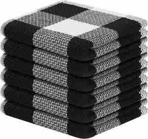 Paño de Limpieza Tipo Waffle 100% Algodón, Paños de Cocina Suaves y Absorbentes para el Hogar, Toalla Reutilizable a Cuadros - Product Image 1
