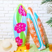 Planche de surf gonflable pour plage Planche de surf 36 pouces pour décorations de fête Luau Planche de surf gonflable de style floral pour le surf