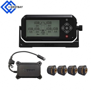 Westbay giám sát áp suất lốp hệ thống không dây năng lượng mặt trời RV <span class=keywords><strong>TPMS</strong></span> cảm biến Kit với 6-28 áp suất lốp cảm biến và LCD hiển thị - Product Image 3