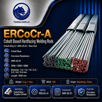 Tiges de soudage à revêtement dur à base de cobalt ERCoCr-A 6,4 mm 1000 mm, alliage de cobalt 6 ERCoCr-A AWS A5.21, tiges nues, résistance à la corrosion OEM