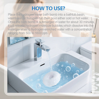 Portable Moléculaire Hydrogène Eau Bombe Spa H2 Eau Bain Hydrogénation Bombes Comprimés pour Bain