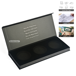 Boîte cadeau à clapet magnétique, emballage de luxe, coffret cadeau pour tasses à thé, thé en vrac, boîte cadeau magnétique noire - Product Image 1