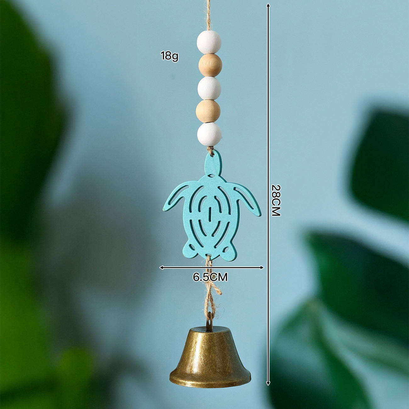 Light blue turtle bell
