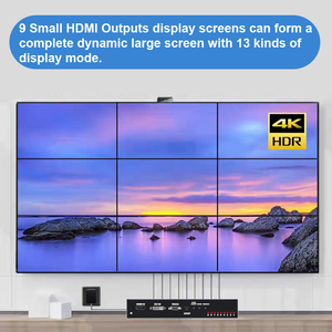3x3 9 pantalla 4K HDMI DVI TV Controlador de pared de <span class=keywords><strong>video</strong></span> 1X2 1X4 1X3 <span class=keywords><strong>2x2</strong></span> 2x3 3x2 4X2 2X4 procesador de pantalla de <span class=keywords><strong>video</strong></span> múltiple empalmador - Product Image 5