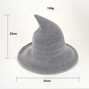 Sombreros <span class=keywords><strong>de</strong></span> <span class=keywords><strong>bruja</strong></span> <span class=keywords><strong>para</strong></span> mujer, gorro <span class=keywords><strong>de</strong></span> ala <span class=keywords><strong>grande</strong></span> <span class=keywords><strong>de</strong></span> lana, gorro <span class=keywords><strong>de</strong></span> punto, sombrero <span class=keywords><strong>de</strong></span> <span class=keywords><strong>bruja</strong></span> moderno, <span class=keywords><strong>disfraz</strong></span> <span class=keywords><strong>de</strong></span> cosplay <span class=keywords><strong>de</strong></span> lana - Product Image 3