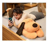 Boneka Anjing Tidur Isi Kapas Bulu Angsa, Bantal Teman Tidur Lembut untuk Anak, Hadiah Aktivitas Boneka Isi Kapas Grosir