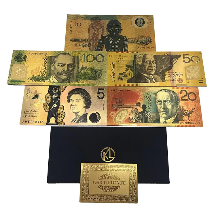 Bukan uang plastik uang kertas surat bank Australia uang kertas berlapis emas