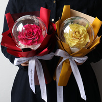 Vente en gros de fleurs éternelles faites à la main, ballons Bobo, mariage, Noël, Saint-Valentin, cadeau, bouquet de fleurs conservées à jamais