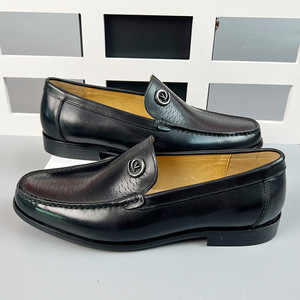 Mocasines para hombre con punta cuadrada, de cuero genuino, transpirables, informales, para invierno, con decoración de hebilla - Product Image 4