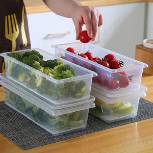 Scatola per alimenti in plastica con piastra di scarico rimovibile e coperchio contenitori per congelatore portatili impilabili da cucina - Product Image 2