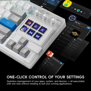 Teclado Mecánico MiraBox K1 Pro con 6 Teclas LCD Programables, 3 Perillas, Interruptores RGB Intercambiables en Caliente, Carcasa Transparente para Mac y <span class=keywords><strong>PC</strong></span> - Product Image 3
