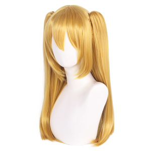 Perruque longue à double queue de cheval rose rouge mélangée pour cosplay d'anime d'Halloween AOKG-079 - Product Image 4