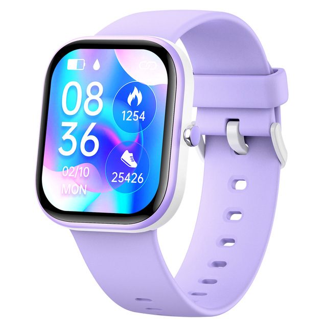 Smartwatch for IOS Slim Lightweight AMOLED Display Life-Proof Waterproof 10Days Battery Life for Step-Counting Heart-Rate