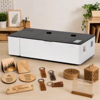 Máquina de Grabado y Corte Láser CO2 STEAM de 60W, 500x300mm, Refrigerada por Agua, con Filtro HEPA y Cubierta de Seguridad, Fácil de Operar