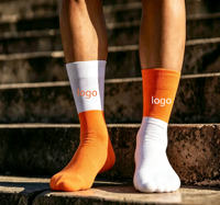 Chaussettes de Course Antidérapantes Personnalisées de Haute Qualité en Nylon Coolmax, Fabrication de Chaussettes de Course Techniques de Cyclisme, Chaussettes de Sport Athlétiques à Mi-Mollet Performantes