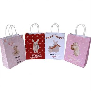 KUAIMA 16*8*22cm <b>Biodegradable</b> Heart Paper Bags for Valentine's Gift <b>Packaging</b> Eco-Friendly Custom Logo Wholesale Bulk - Product Image 4