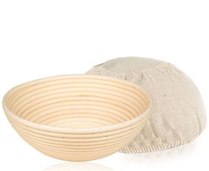 Dropshipping Indonesia Rattan Banneton Oval Bread Display Cane Basket Bakery Banneton Proofing Basket