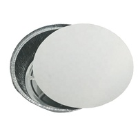 Prix d'usine 7 8 9 pouces 3 tailles Plaque en aluminium jetable Plateau rond en aluminium jetable Plat à pizza à emporter avec couvercle