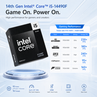 Prosesor Desktop Gaming Intel Core I5-14490F Generasi ke-14, 10 Core 16 Thread hingga 4.9GHz, LGA1700, Cache 24MB, Boxed, Tersedia
